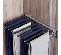 Suixtil Perchas para Pantalones Percha for Pantalones de Acero Inoxidable extraíble for for retráctil Antideslizante for Armario 9 Tiras Ahorro Espacio Perchas para Faldas(Right)