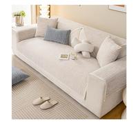 Suixtil Rutschfester Chenille Fya Sofá contra Staub y Tierhaare Lavable Protector weicher Mueblesschutz Perro Katze(D Milky White,110 * 180cm)