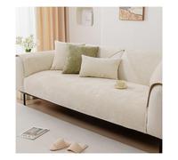 Suixtil Rutschfester Chenille Fya Sofá contra Staub y Tierhaare Lavable Protector weicher Mueblesschutz Perro Katze(A Off White,90 * 240cm)