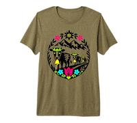 Suiza Alpine Cow Familia Arte Popular Desalpe Camiseta Premium