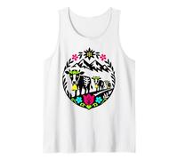 Suiza Alpine Cow Familia Arte Popular Desalpe Camiseta sin Mangas