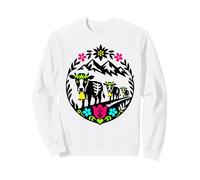 Suiza Alpine Cow Familia Arte Popular Desalpe Sudadera