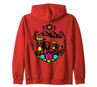 Suiza Alpine Cow Familia Arte Popular Desalpe Sudadera con Capucha