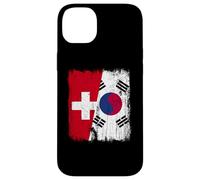 Suiza Corea del Sur Media Bandera Suiza Corea del Sur Carcasa para iPhone 14 Plus