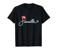 Suiza Famille - Bandera Suiza Familia Patrimonio Palabra Arte Camiseta