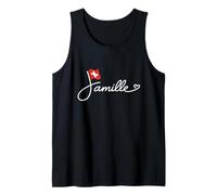 Suiza Famille - Bandera Suiza Familia Patrimonio Palabra Arte Camiseta sin Mangas