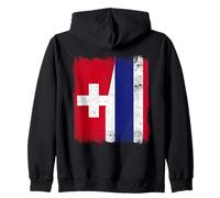 Suiza Tailandia Media Bandera Raíces tailandesas suizas Sudadera con Capucha