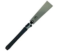 SUIZAN Japanese Folding Ryoba Pull Saw 9.5 Inch Double Edge Hand Saw for Woodworking