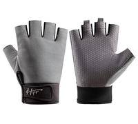 SUJAYU Guantes sin dedos, guantes de pesca, guantes de remo, guantes de vela, guantes de remo, guantes de kayak, guantes de agua, guantes deportivos, guantes de pesca para hombres y mujeres (gris, S)