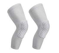 SUJAYU Paquete de 2 rodilleras de baloncesto, rodilleras anticolisión, rodilleras de compresión para piernas, mangas de juego, rodilleras de lucha libre, rodilleras de fútbol, rodilleras de voleibol