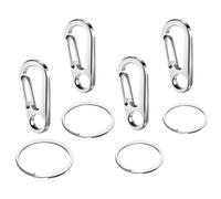 Sujeción Para Chapita De Identificación | 4 Piezas Sujetadores Rápidos De Acero Inoxidable | Dispositivo de Sujeción para Posicionamiento de Suministros para Mascotas | Suministros Para