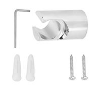 Sujeción para Ducha de Mano, Soporte Fijo de Latón Cromado, 4.8 x 3 cm - Durable y Estable, Fácil Instalación para Uso Doméstico