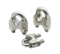 Sujeciones con perno en U, Tamaños múltiples de plata del perno en U de la abrazadera del cable del clip de la cuerda de alambre de acero inoxidable 304(M18 (1PCS))