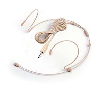 Sujeetec Auriculares de micrófono Discretos Headworn Earset Over Ear Mic para Amplificador de Voz portátil, Ideal para conferencias - Beige