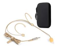 Sujeetec Auriculares Micrófono - Discreto Doble sobre Oreja Headworn Micrófono Ideal para Amplificador De Voz Transmisor Inalámbrico por Conferencias, Teatro, Podcasts - Estándar 3,5 mm Enchufe