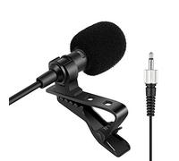 Sujeetec Lavalier Micrófono de solapa compatible con transmisor inalámbrico Sennheiser - Micrófono de condensador unidireccional - Enchufe de bloqueo de tornillo mono de 3,5 mm