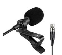 Sujeetec Micrófono de Solapa Compatible con Shure Transmisor inalámbrico - Unidireccional Condensador Mini Lavalier Micrófono - Enchufe Mini XLR TA4F