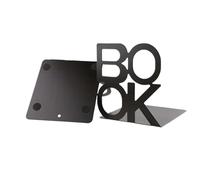 Sujeta Libros 1 par de sujetalibros Hierro for Libros, Soporte Antideslizante for Escritorio, papelería Escolar, Accesorios Oficina(Black)