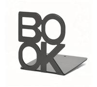 Sujeta Libros 2 sujetalibros de Hierro for Libros, Soporte Antideslizante for Escritorio, papelería Escolar, Accesorios Oficina(Black)