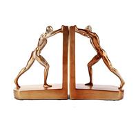 Sujeta Libros Estanteria 1 par de Resina Resin Bookends Libro Decorativo Termina Hombre Empujado Libro Soporte Retro Bookend Craft for Home Study Room Decoration Sujetalibros