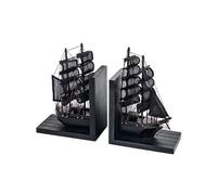 Sujeta Libros Estanteria Sujetalibros Decorativos Hechos a Mano for Libros Pesados, decoración de maquetas veleros for Oficina(Negro)