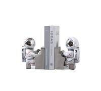 Sujeta Libros Sujetalibros decorativos para pianista de astronauta, figura de astronauta de resina creativa, estatua, extremos de libro, tema espacial, divertido soporte para libro, tapón bookends