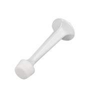 Sujeta Puertas Tope de puerta aleación Zinc, soporte goma montado en la pared, Protector, amortiguador para Todo Tipo de Suelos(WHITE)