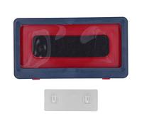 Sujeta Teléfono para Ducha, Estuche Impermeable con Pantalla Táctil, Soporte de Pared para Móvil y Tablet - Sin Taladro, Anti - Vaho, Ideal para Baño y Cocina (Funda para móvil azul (con 1 parche))