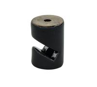 Sujetacables en V negro, dimensiones 30x20mm, tipo F-BRIGHT, ideal para organización de cables y mejoras en la estética de instalaciones.