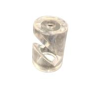 Sujetacables en V transparente 30x20mm F-BRIGHT, ideal para organización de cables y protección en instalaciones eléctricas.