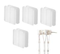 Sujetacables,Juego de 4 Piezas Gestor Sin Taladro para Cableado,Portacables Para Teléfono Bajo Escritorio Oficina | Para Hogar Oficina Cabecera Escritorio Dormitorio Estudio Residencia Organización