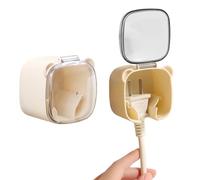 Sujetacables para pared - 2 unidades organizador sin rastros | con tapa transparente antipolvo, adhesivo invisible para soporte de escobilla de pared - cocina, baño, dormitorio, hotel, escuela, casa