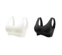 Sujetador 14 16 Ofertas Pack De 2 Sujetadores para Mujer Sin Aros, Up, Sin Costuras, Cómodos Sujetadores Deportivos, Sujetador De Encaje Acolchado, Corpiño Elástico Sin Tanga Mujer Algodon Ofertas