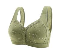 Sujetador Abrochado Delante Mujer Talla Grande Push Up Bralette Básicos Sexy Bandolera Soporte Transpirable Sujetador Suaves Elástico Sujetadores para Mujeres Mayores