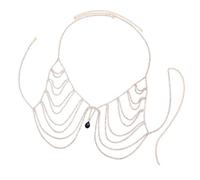 Sujetador adornado con diamantes de imitación, joyería para cuerpo, fiesta en discoteca, cadena de pecho de aleación, accesorio, ropa de playa para festivales de música, joyería para cuerpo de