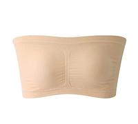 Sujetador Amarillo Ofertas Sujetador Elástico Sin Tirantes De 1 Pieza, Sujetador Bandeau De Verano, Sujetador Sin Tirantes De Talla Grande, Sujetador Inalámbrico Cómodo, SuJe Sujetador Push Ofertas