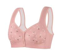 Sujetador Anti-Afectamiento Casual Lencería Espalda Cómodo Transpirable Apoyo Garganta Deportivo Elástico Push-Up Ropa interior Elegance Sexy Entrenamiento Bra Apoyo Para Todos Los Días, rosa, 40