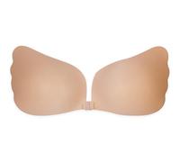 Sujetador autoadhesivo push-up sin tirantes - Sujetador adhesivo invisible y reutilizable para conjuntos sin espalda - Sujeción y volumen seguros (FR/ES, Tamaño de copa & Medida de contorno, C, Beige)