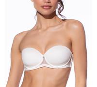 Sujetador balconet Selene, modelo Esmeralda, talla C (talla y color a elección), blanco perla (ral 1013), 100D