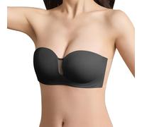Sujetador Bandeau Invisible Mujer sin Tirantes Push up Antideslizante, aro Soporte realce, cómodo sin caídas, lencería