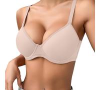 Sujetador Básico para Mujer Transpirable Sports Bra Seamless Wireless Push Up Bras transpirable ligero Básico Suaves Elástico Sujetador sin Aros Ajustable con Relleno Tejido Cómodo para Yoga Oficina