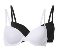 Sujetador con aro para mujer pack 2 - Blanco . Talla Negro#Tallas:100B