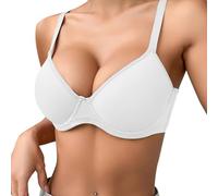 Sujetador con Aros para Mujer Sexy Push Up Cuello V Sujetador sin Relleno Comfort Tirantes Ajustables Sujetadors sin Costuras Talla Grande Color Liso Sujetadors para Uso Diario