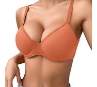 Sujetador con Aros para Mujer Sexy Push Up Cuello V Sujetador sin Relleno Comfort Tirantes Ajustables Sujetadors sin Costuras Talla Grande Color Liso Sujetadors para Uso Diario