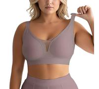 Sujetador con cobertura completa para un agarre óptimo y comodidad en todo el mundo. Sujetador sin costuras para bustos grandes., Rosa., 3XL