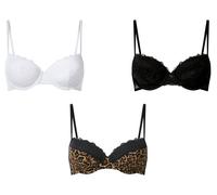 Sujetador con encaje para mujer - Negro#Tallas:100B. Talla