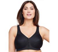 Glamorise Magic Lift Front Close Posture Support Bra, Sujetador para Mujer, Negro 130G