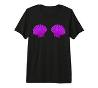 Sujetador Conchas de Mar Divertido Disfraz de Sirena Camiseta Premium