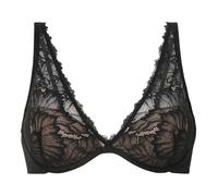 Sujetador de aros con encaje para mujer - Negro#Tallas:90B. Talla