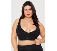 Sujetador de bajo impacto PureLuxe Longline Fabletics Negro Womens 2X plus